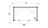 Gartenhaus DORSET 72, 470x270 cm, 70mm Blockbohlen, inkl. Boden und ISO-Verglasung