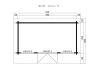 Gartenhaus DORSET 73, 500x270 cm, 70mm Blockbohlen, inkl. Boden und ISO-Verglasung