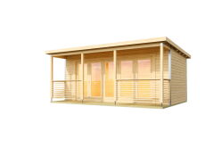 Gartenhaus LIVERPOOL 2, 550x300 cm, 44mm Blockbohlen,...