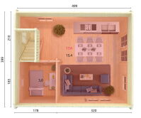 Palmako Gartenhaus Ferienhaus KENDRA 18,4 m2