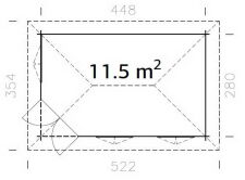 Pavillon MELANIE 11,5 m2