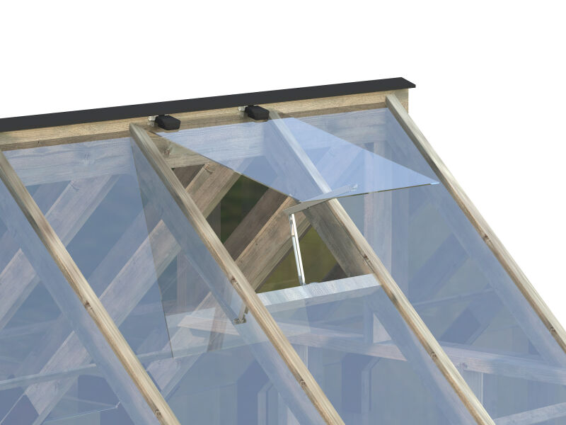 Palmako Glashaus / Gewächshaus EMILIA 8,2 m²  240x363 cm, grau imprägniert