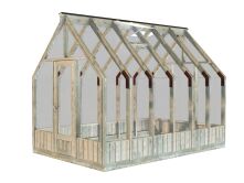 Palmako Glashaus / Gewächshaus EMILIA 8,2 m²  240x363 cm, grau imprägniert