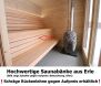 Saunahaus HAGEN MINI PLUS ISO 463 x370 cm; 70mm Doppelnut; inkl. Terrasse; inkl. Boden
