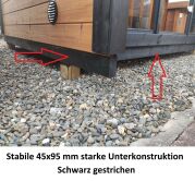 Saunahaus PATIO XXS 204 x187 cm; 40mm Doppelnut; inkl. Boden; Thermoholz
