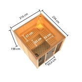 Sauna ASKJA (Fronteinstieg) / Kein Kranz / Ofen 9 KW externe Strg easy