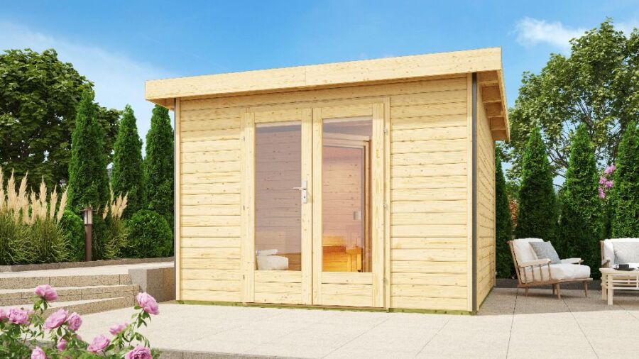 Saunahaus MAINBURG 1 Set B inkl. Sauna 225 x 190 cm
