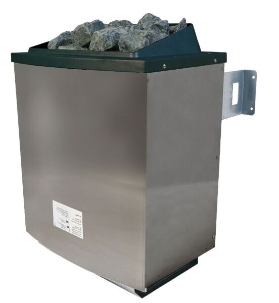 Saunahaus MAINBURG 1  Set B / terragrau lackiert / Ofen 9 KW externe Strg easy