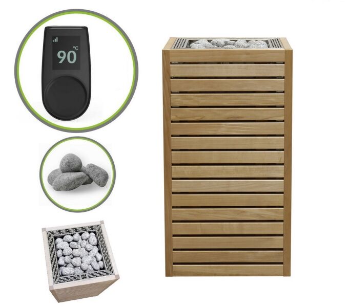 Saunaofen HUUM CORE 9 kW THERMO-ESPE SPARSET inkl. UKU Steuerung Local, Steine