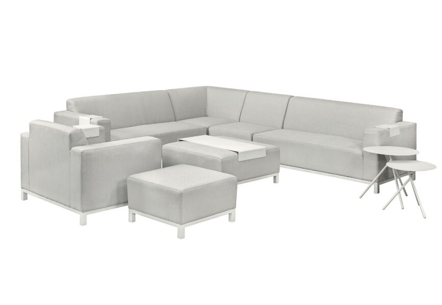 Tuindeco Lounge Komplett-Set Colorado Springs, ALU/Textilene/Quickdry-Schaum (OHNE TISCH und OHNE SESSEL)