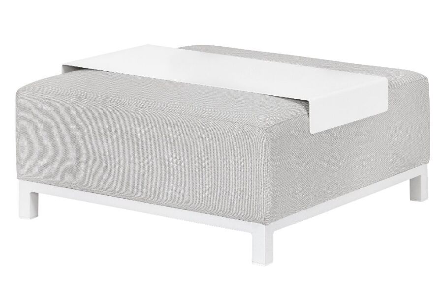 Tuindeco Lounge Komplett-Set Colorado Springs, ALU/Textilene/Quickdry-Schaum (OHNE TISCH und OHNE SESSEL / PLUS 3 HOCKER)