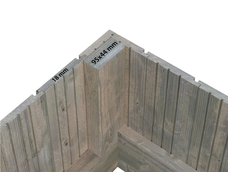 Palmako Glashaus / Gewächshaus / Orangerie EMILIA 19,1 m²  543x421 cm, grau imprägiert