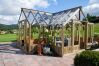 Palmako Glashaus / Gewächshaus / Orangerie EMILIA 19,1 m²  543x421 cm, grau imprägiert