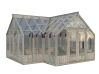 Palmako Glashaus / Gewächshaus / Orangerie EMILIA 19,1 m²  543x421 cm, grau imprägiert