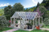 Palmako Glashaus / Gewächshaus / Orangerie EMILIA 19,1 m²  543x421 cm, grau imprägiert