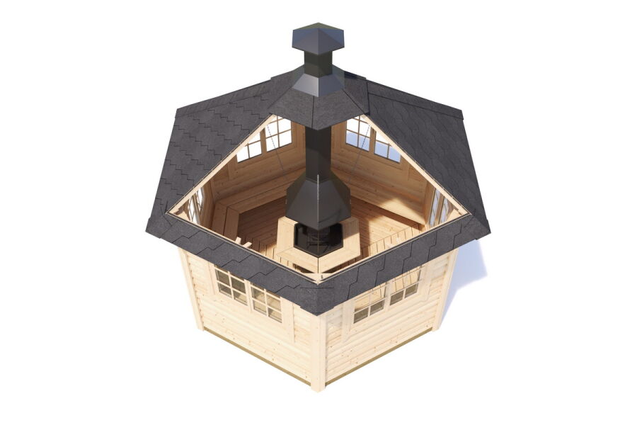 Tene Grillhaus NORA 6m2 ISO 44mm inkl. 28mm Boden