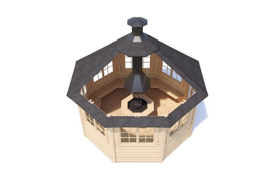 Tene Grillhaus HILDA 12m2 ISO 44mm inkl. 28mm Boden