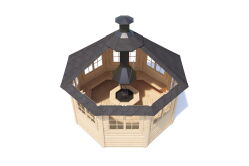 Tene Grillhaus HILDA 12m2 ISO 44mm inkl. 28mm Boden