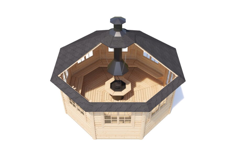 Tene Grillhaus DANA 17m2 ISO 44mm inkl. 28mm Boden