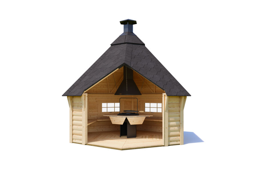 Tene offene Grillkota ELSA 9m2 ISO 44mm inkl. 28mm Boden