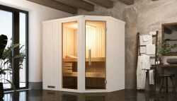 Weka 68mm Elementsauna VARBERG 1 TREND Glastür und Fenster ohne Ofen