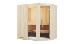 Weka 68mm Elementsauna VARBERG 1 TREND Glastür und Fenster ohne Ofen