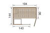 Weka 68mm Elementsauna VARBERG 1 TREND Glastür und Fenster ohne Ofen