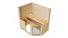 Weka 68mm Elementsauna VARBERG 1 TREND Glastür und Fenster ohne Ofen