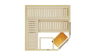 Weka 68mm Elementsauna VARBERG 3 TREND Glastür und Fenster ohne Ofen