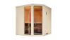 Weka 68mm Elementsauna VARBERG 3 TREND Glastür und Fenster mit OS-Ofen