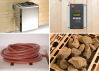 Weka 68mm Elementsauna VARBERG 3 TREND Glastür und Fenster mit OS-Ofen