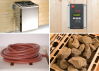 Weka 68mm Elementsauna VARBERG 3 TREND Glastür und Fenster mit BioS-Ofen