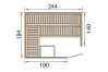 Weka 68mm Elementsauna VARBERG 4 TREND Glastür ohne Ofen