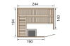 Weka 68mm Elementsauna VARBERG 4 TREND Glastür mit OS-Ofen