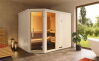 Weka 68mm Elementsauna VARBERG 4 TREND Glastür und Fenster ohne Ofen