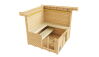 Weka 45mm Saunahaus KUOPIO natur mit bodentiefem Fenster und mit BioS-Ofen