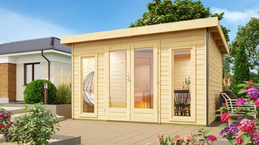Saunahaus MAINBURG 2 Set B inkl. Sauna 225 x 190 cm
