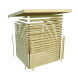 Saunahaus MAINBURG 2  Set B / terragrau lackiert / Ofen 9 kW Bio externe Strg easy