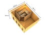 Saunahaus MAINBURG 2  Set B / terragrau lackiert / Ofen 9 kW Bio externe Strg easy