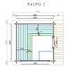 Saunahaus RAUMA 2 258 x228 cm; 40mm Doppelnut; inkl. Terrasse; inkl. Boden +SPARSET+