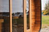 Saunasell Saunafass ROUND CUBE DOUBLE EXCLUSIVE 301x240 cm SPARSET mit HUUM HIVE OFEN, Thermo-Holz
