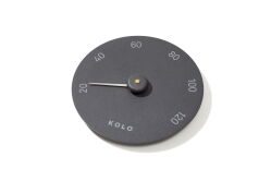 KOLO 1 Sauna Thermometer Saunazubehör schwarz ALU Pulverbeschichtet
