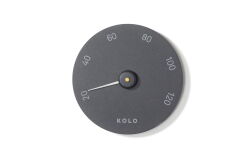 KOLO 1 Sauna Thermometer Saunazubehör schwarz ALU Pulverbeschichtet
