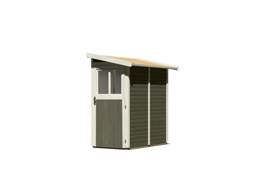 Karibu Gartenhaus GÖRLITZ terragrau19mm Wandstärke