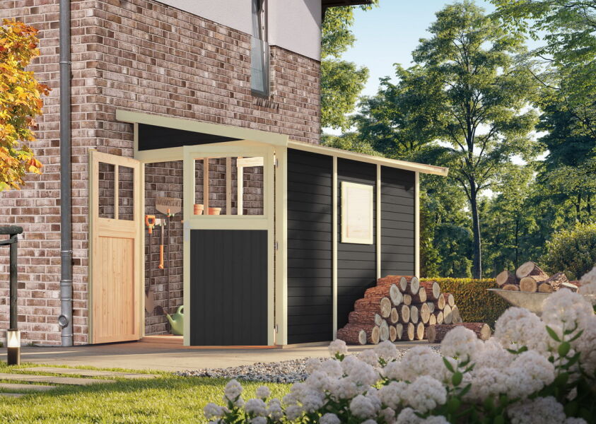 Karibu Gartenhaus WANDLITZ 3 anthrazitgrau