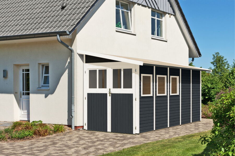 Karibu Gartenhaus WANDLITZ 5  anthrazitgrau