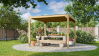 Karibu Pavillon CUBUS 320 x 320 cm Leimholz unbehandelt