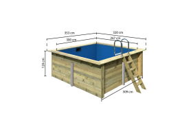 Karibu 44mm Rechteck Pool Modell Größe 1 Im Sparset mit Filterpaket klein
