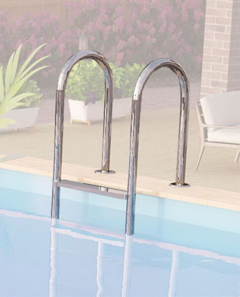 Karibu Pool Leiter aus Edelstahl