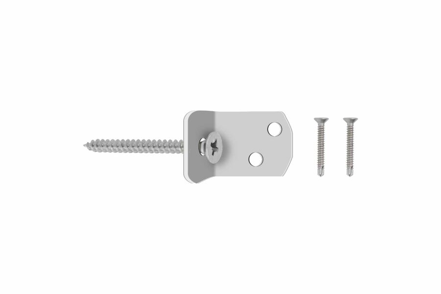 Flechtzaunhalter 4-Sets, inkl. Schrauben, V2A Edelstahl